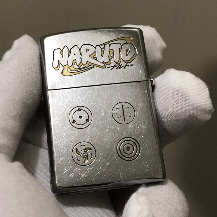 N.aru.to Zippo Lighter Silver Matte – Deep Engraved Team 7
