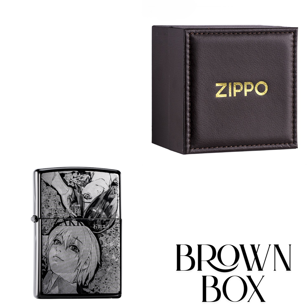 Tokyo Ghoul Zippo Lighter, Official Laser Engraved, Anime Design