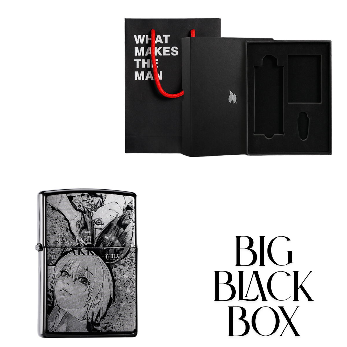 Tokyo Ghoul Zippo Lighter, Official Laser Engraved, Anime Design