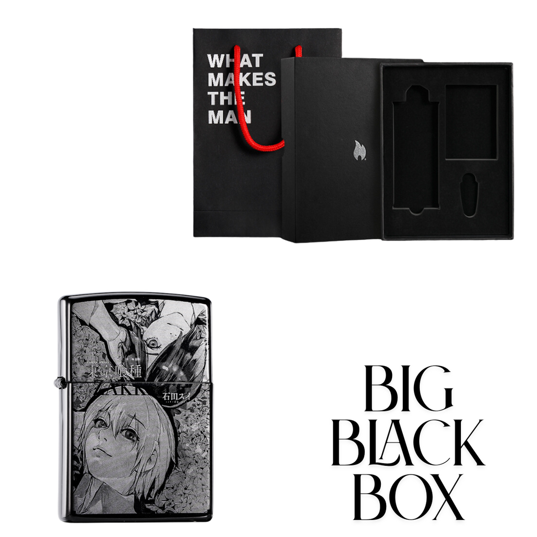 Tokyo Ghoul Zippo Lighter, Official Laser Engraved, Anime Design