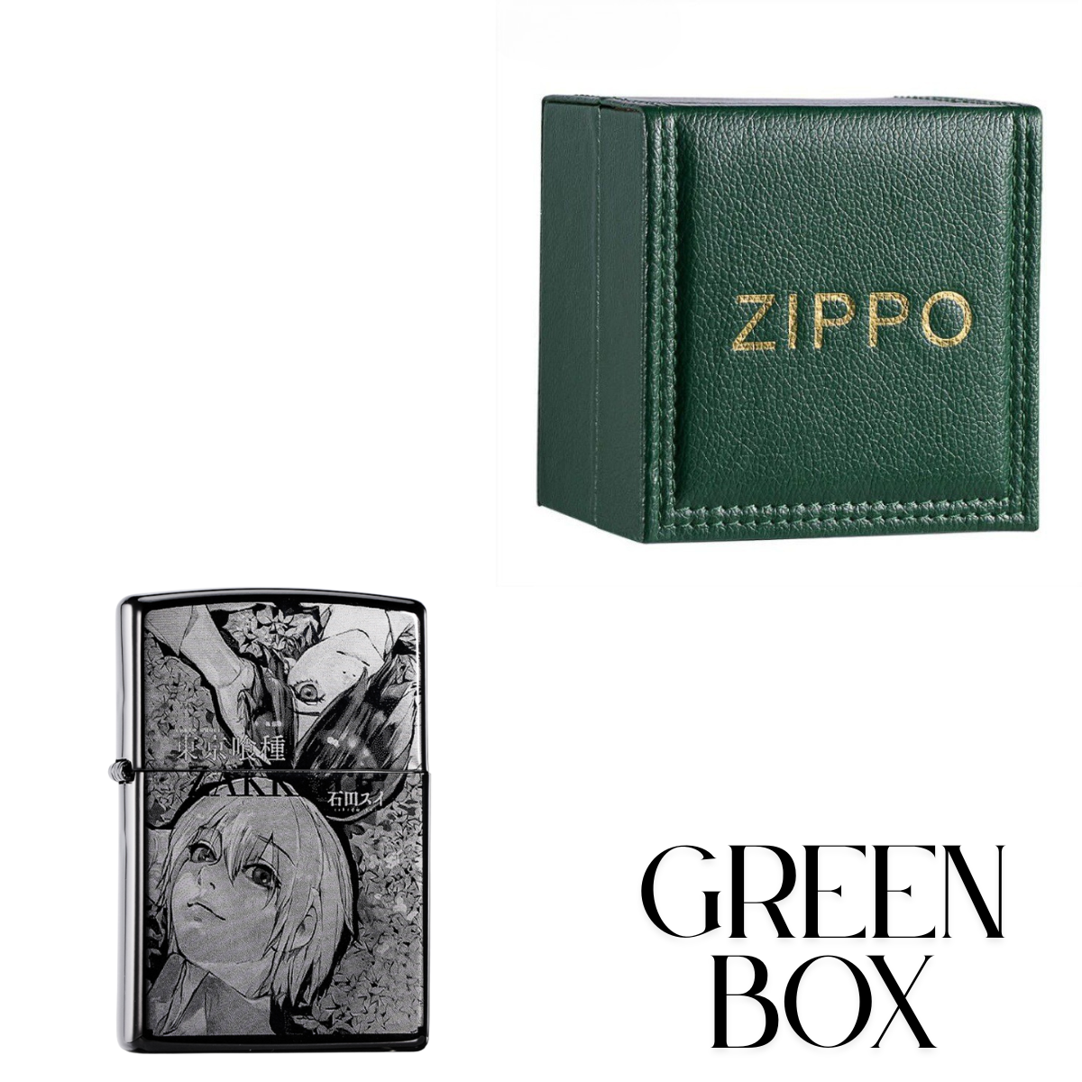 Tokyo Ghoul Zippo Lighter, Official Laser Engraved, Anime Design