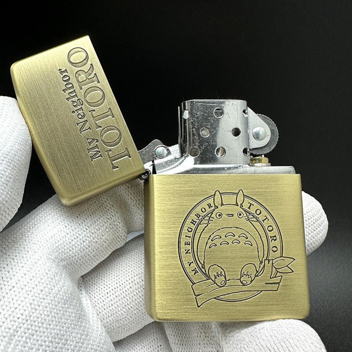 Totoro Rare Zippo Lighter Brass Engraved | Studio Ghibli Anime