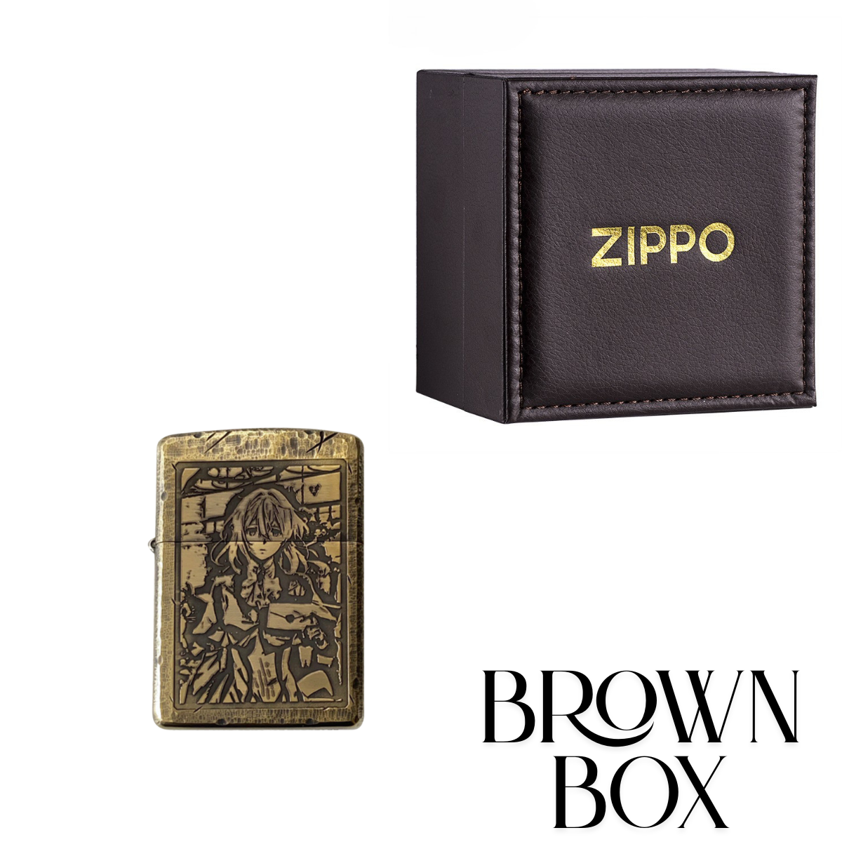 Violet Evergarden Zippo Lighter - Pure Copper Antique Hand Made