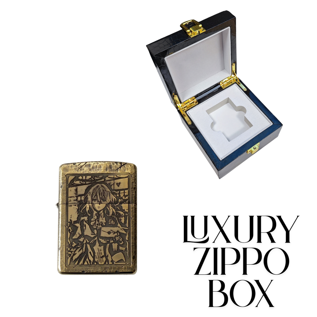 Violet Evergarden Zippo Lighter - Pure Copper Antique Hand Made