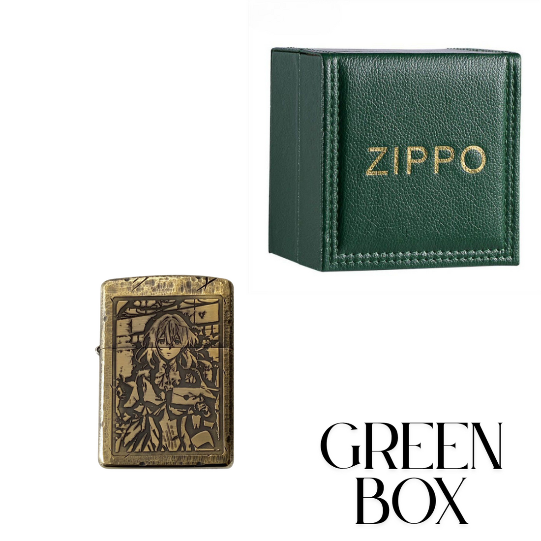 Violet Evergarden Zippo Lighter - Pure Copper Antique Hand Made