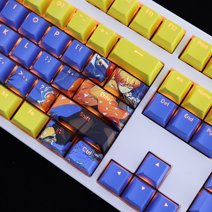Demon Slayer Zenitsu Anime Keycap Set