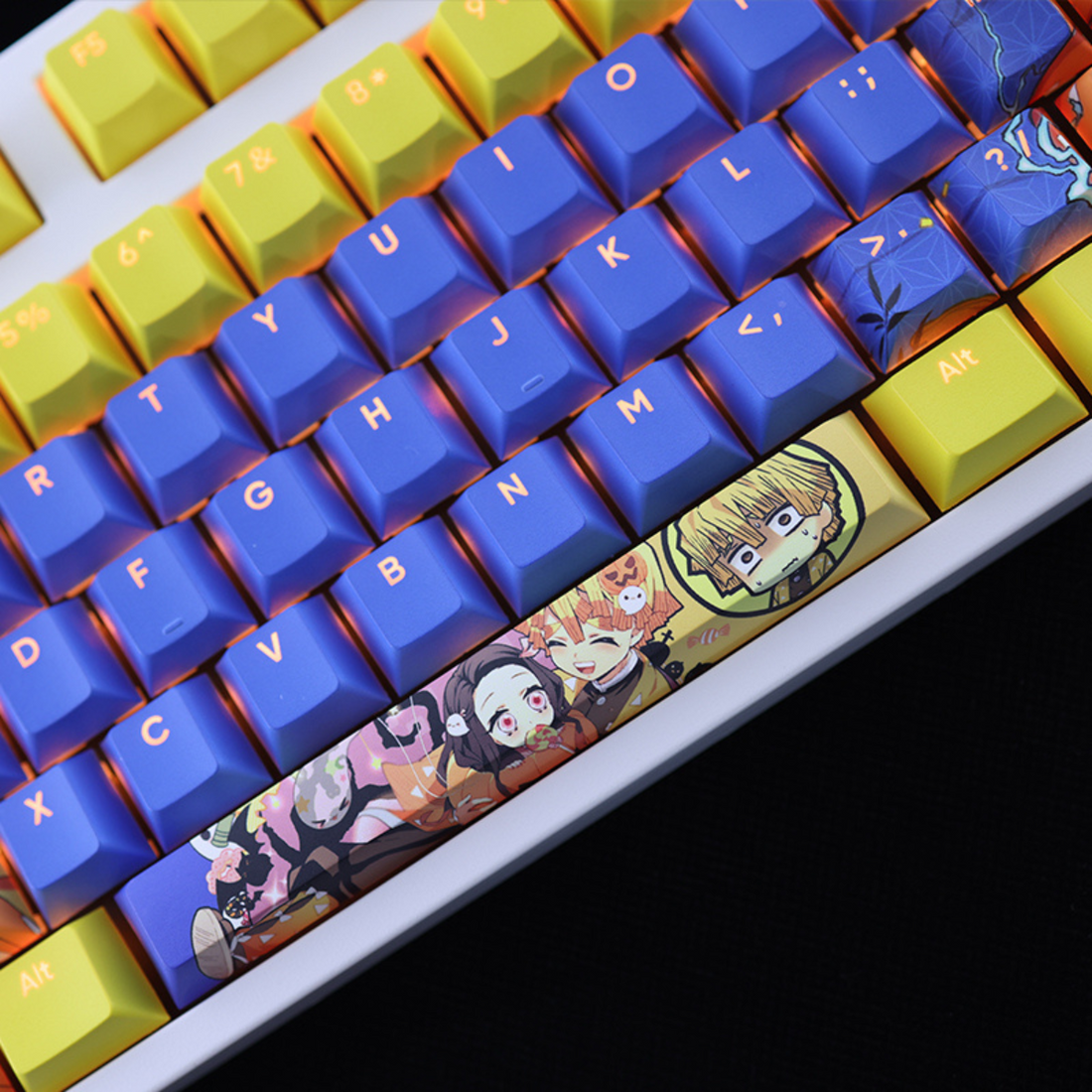 Demon Slayer Zenitsu Anime Keycap Set