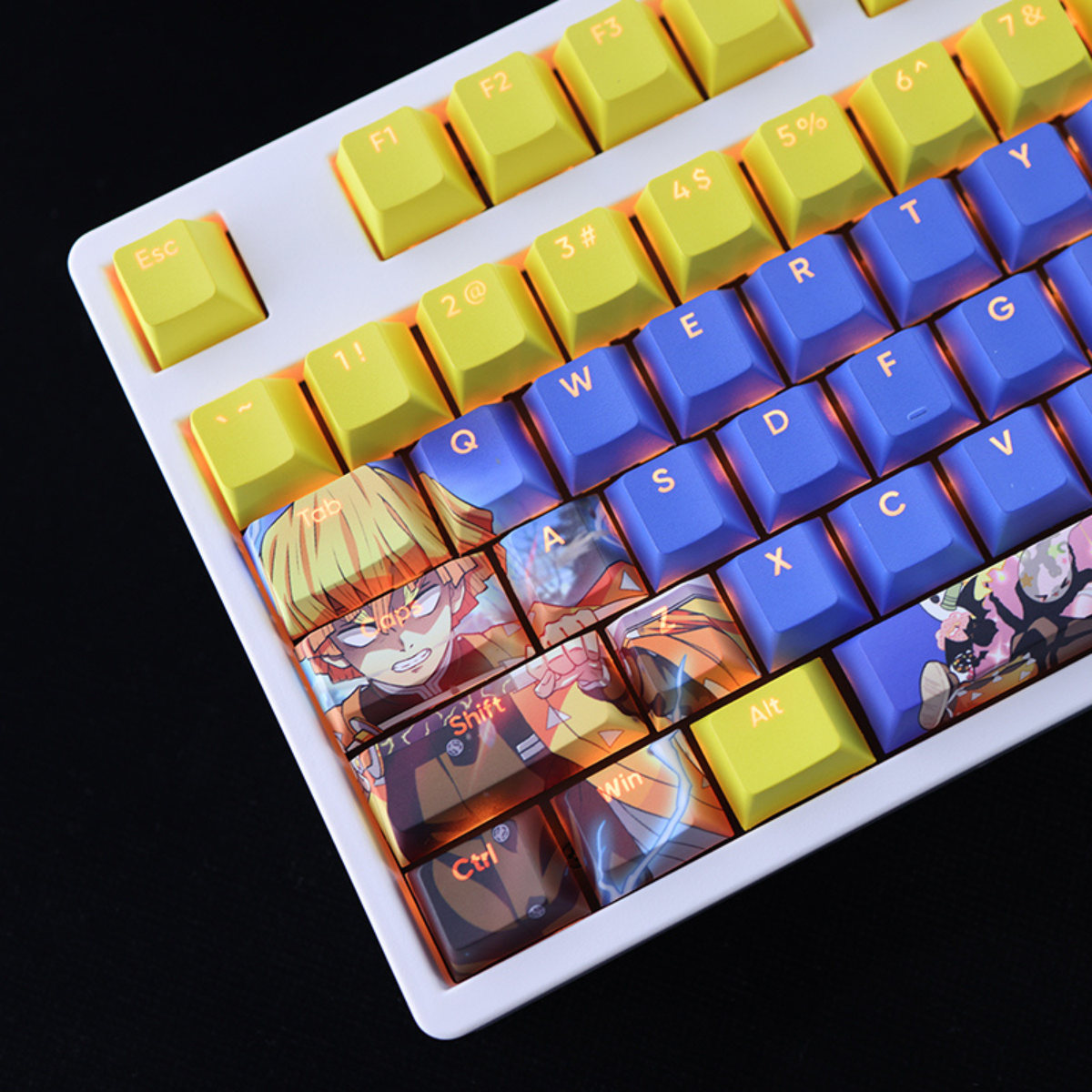 Demon Slayer Zenitsu Anime Keycap Set