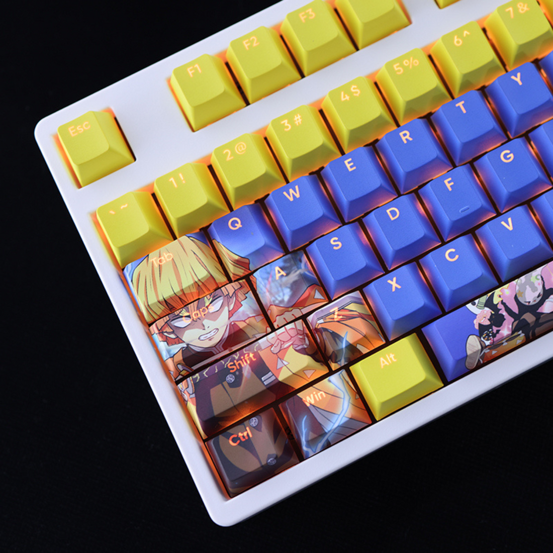 Demon Slayer Zenitsu Anime Keycap Set