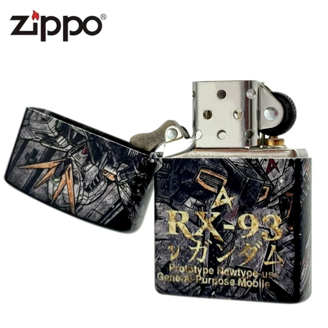 Gundam RX-93 3D Painted Zippo Lighter – Custom Anime Collection